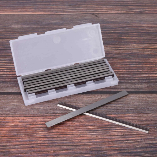 10 lâminas de plaina reversíveis de aço rápido 82 mm x 5,5 mm 2