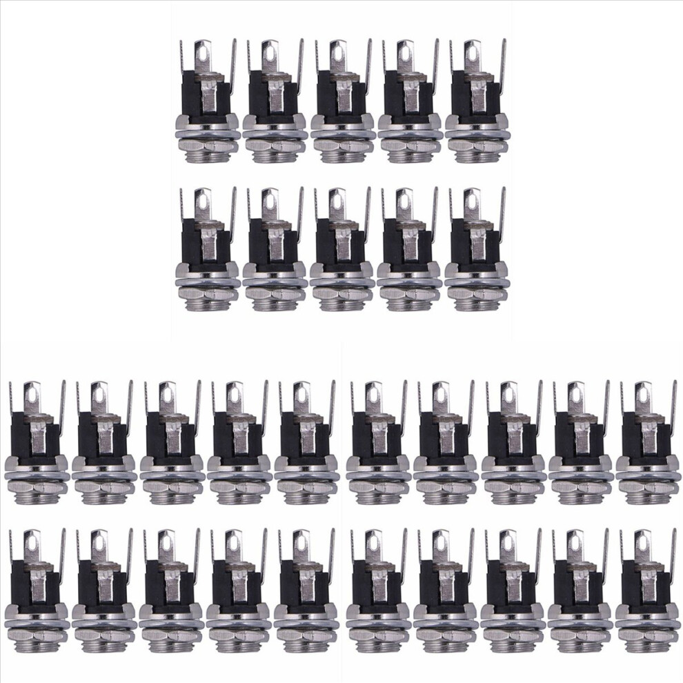 10Pcs Dc Power Supply Jack Female Panel Mount Connector 5.5X2.1mm New 4711578784433