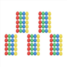 Lot de 20 œufs musicaux en plastique avec maracas 4 couleurs