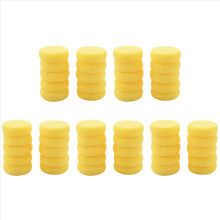10pcs Round Synthetic Artist Paint Craft Sponges Yellow 2.75inch