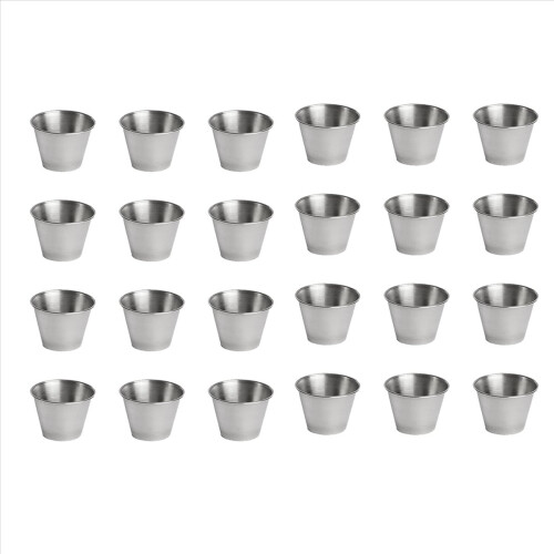 24-pack rostfria kryddsåskoppar, dippsåskoppar 1