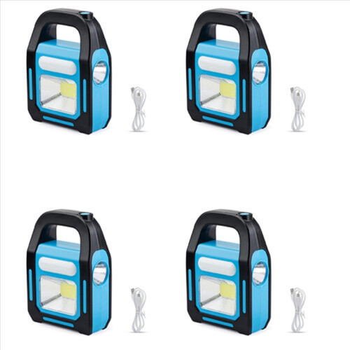 Solcellsdriven USB-uppladdningsbar COB-campinglykta, laddning för enhet