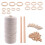 Cordón de macramé de algodón de 3 mm con varilla de madera para kit de macramé DIY 5