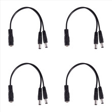 5,5x2,1 mm-es 1-2 M/F DC tápelosztó kábel CCTV biztonsági kamerákhoz