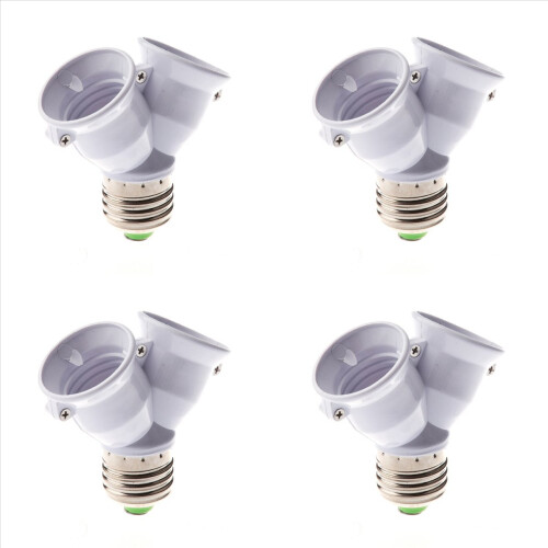 E27 1 to 2 E27 LED Light Lamp Bulb Adapter Converter Split Socket