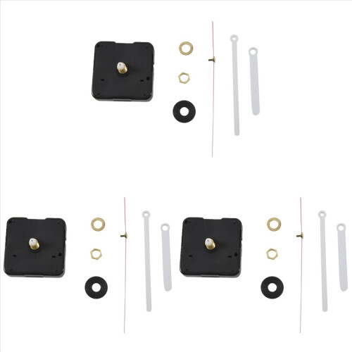 Clock Movement Mechanism with White Hour Minute Red Second Hand Kit