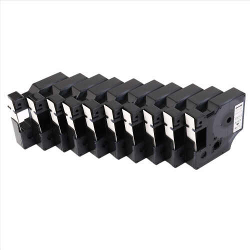 10 τεμάχια για D1 Label Maker/Tape 45013 Μαύρες σε άσπρες κορδέλες ετικετών 1