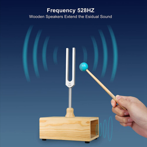 528HZ Tuning Fork, Κουτί Συντονισμού Tuning Fork, για Ηχοθεραπεία, Γιόγκα 2