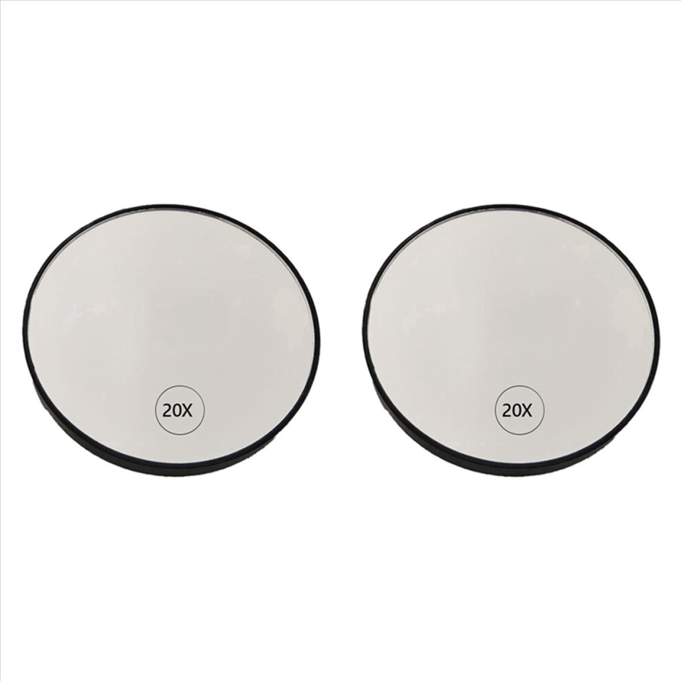 Black Anti-Fog Magnifying Makeup Mirror Suction Cup Vanity Mirror,