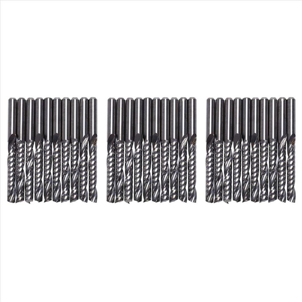 10Pcs Cnc Router Bits 3.175 X 22Mm Single Flute Spiral Carbide 4711578731529