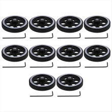 200X6mm Industrial Aluminum Rubber Measuring Rotary Encoder Wheel