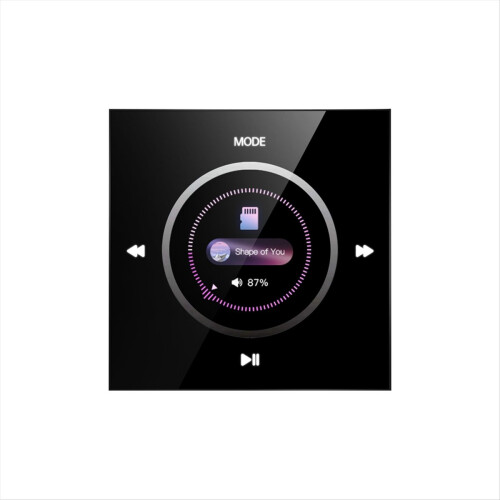 Wall Mounted Bluetooth Audio Control Panel 86 Ceiling Speakers Black