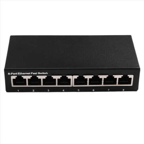 Διακόπτης Gigabit Ethernet 8 θυρών 10/100/1000mbps για επιτραπέζιους υπολογιστές, βύσμα EU