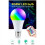 Λάμπα LED 16 χρωμάτων E27 25W RGB με τηλεχειριστήριο, αληθινό λευκό 2