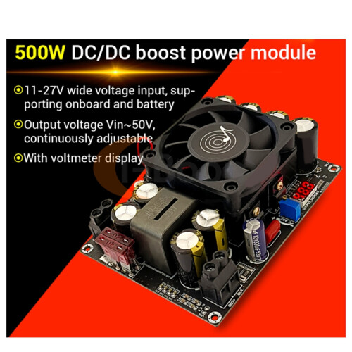 Μονάδα Ρυθμιστή Τάσης DC 12V-24V σε DC 24V-50V 500W Ρυθμιζόμενη 2