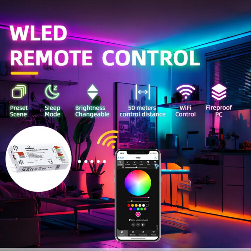 ESP32 WLED USB-C Adresserbar LED-controller Hvid 1