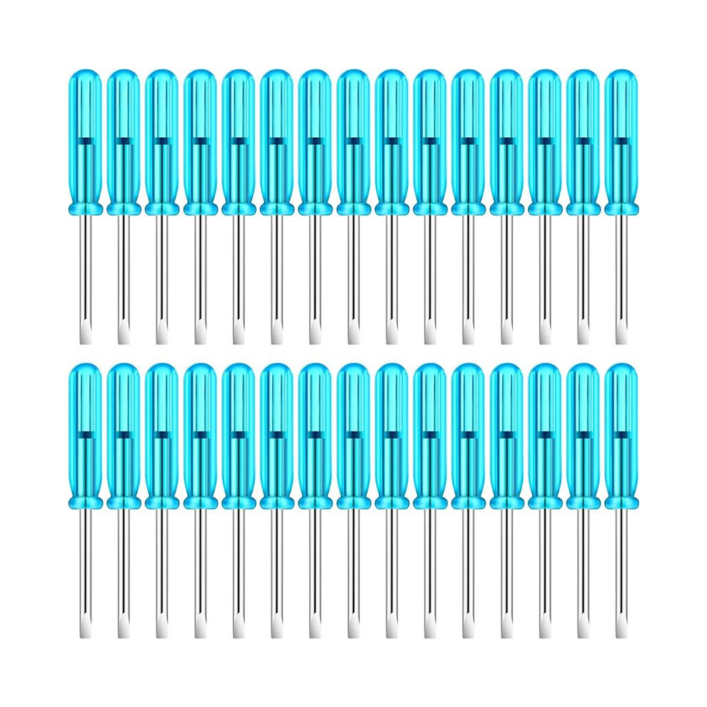 100 Pcs 2.0 mm Mini Screwdriver with Blue Handle for Watches(Slotted)-image-OPC-PMDCZMQ-NEW