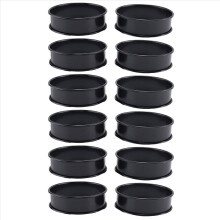 12PCS Crumpet Rings NONSTICK English Muffin Rings 3.15Inch for Baking