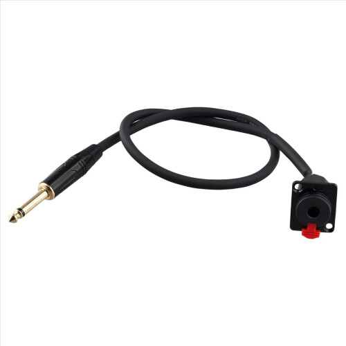 6.35mm Female Panel Mount to 6.35mm Male Connector Cable 2