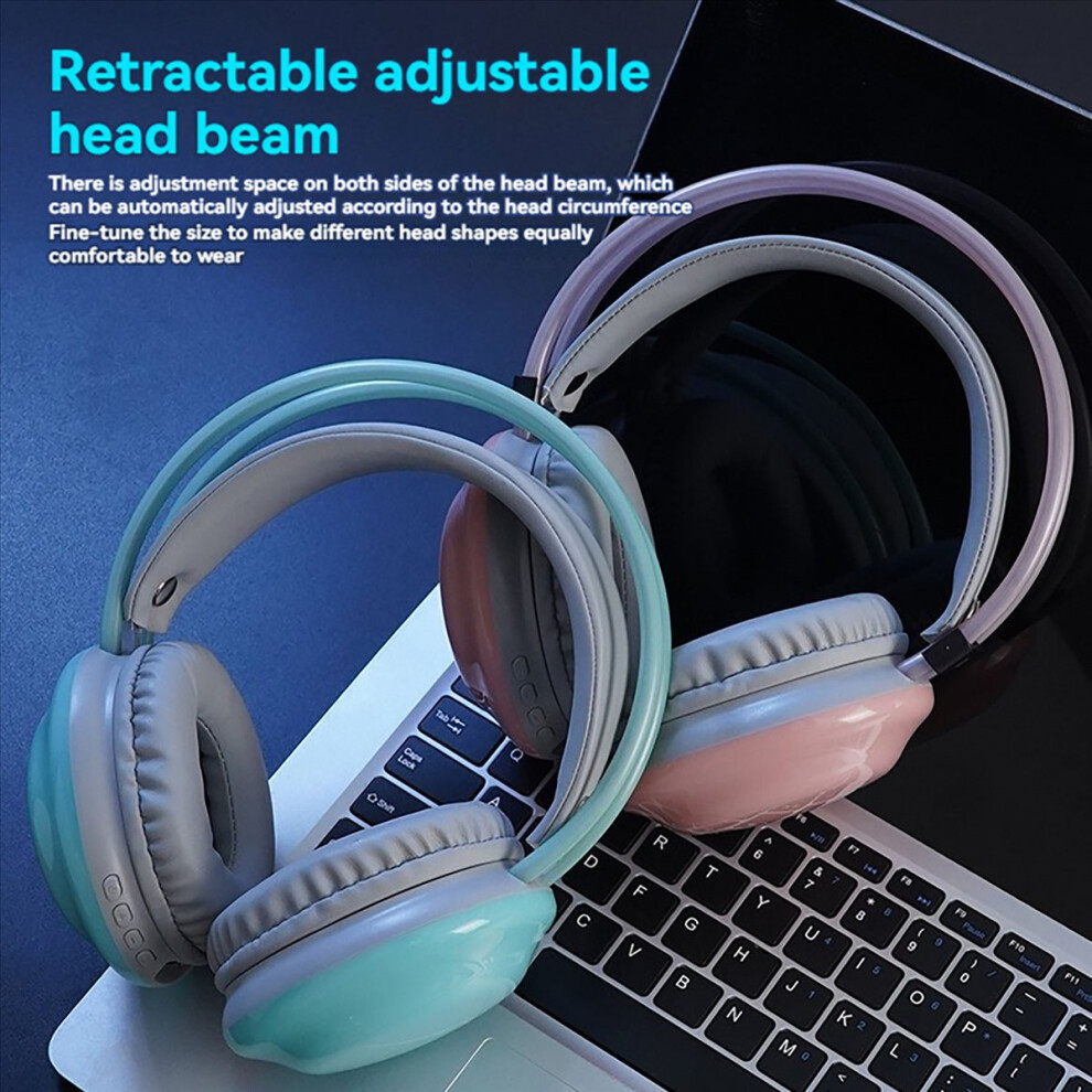 Rgb Gaming Headphones Bluetooth Wireless Headphone Pink 4713902810269