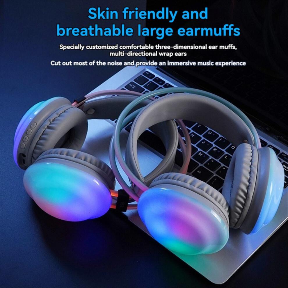 Rgb Gaming Headphones Bluetooth Wireless Headphone Black 4713902808150