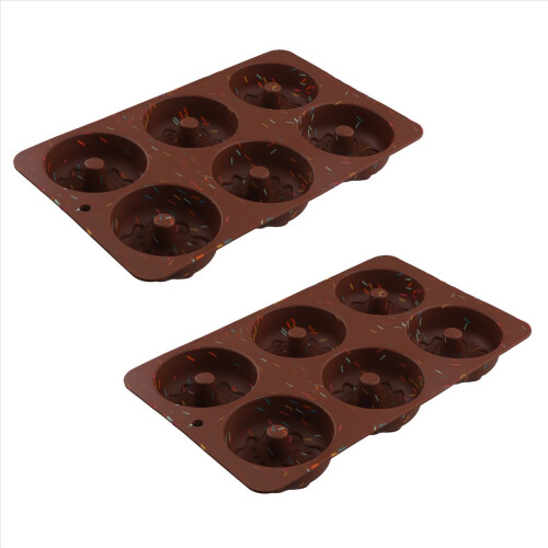 2 Pcs Mini Cake Pan, 6-Cavity Fluted Tube Cake Pan 2