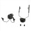 Adjustable Flip Ear Cups Fixed Bracket Helmet Accessories Green 1