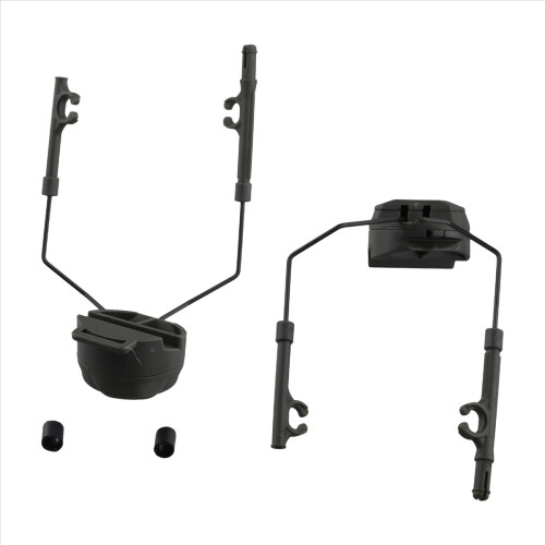 Adjustable Flip Ear Cups Fixed Bracket Helmet Accessories Green 2