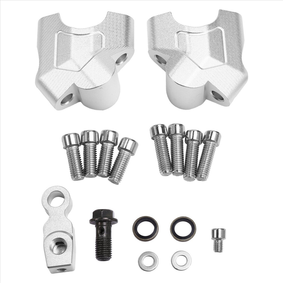 Motorcycle Handlebar Riser Mounting Clamp Handlebar for Silver-image-OPC-PMDD9T6-NEW