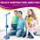Kids Microphone With Light Stand Toy, blue 6