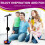 Kids Microphone With Light Stand Toy, black 6