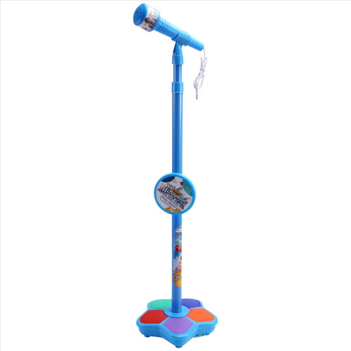 Kids Microphone With Light Stand Toy, blue 2