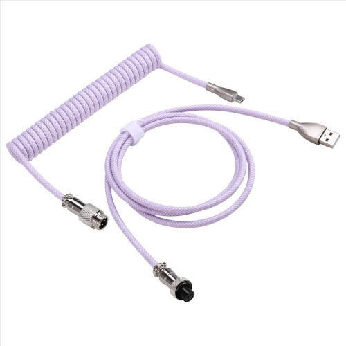 USB C Coiled Keyboard Cable Braided Mechanical Keyboard Cable F 2