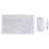 10inch Wireless Keyboard and Mouse RGB Backlit Rechargeable White 1