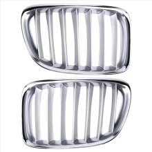 1Pair Front Bumper Upper Center Grille Chrome for X1 Series E84