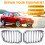 1Pair Front Bumper Upper Center Grille Chrome for X1 Series E84 6