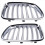 1Pair Front Bumper Upper Center Grille Chrome for X1 Series E84 4