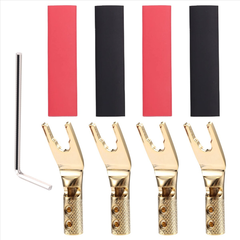 4Pcs Pure Copper Y Spade Connector Plug 4711051112685
