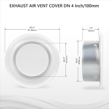 Exhaust Vent Ducting Ventilation Ceiling Air Vent Cover 4inch