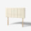 (Single Cream) 3ft Plush Velvet Padded Lined Headboard bed 1