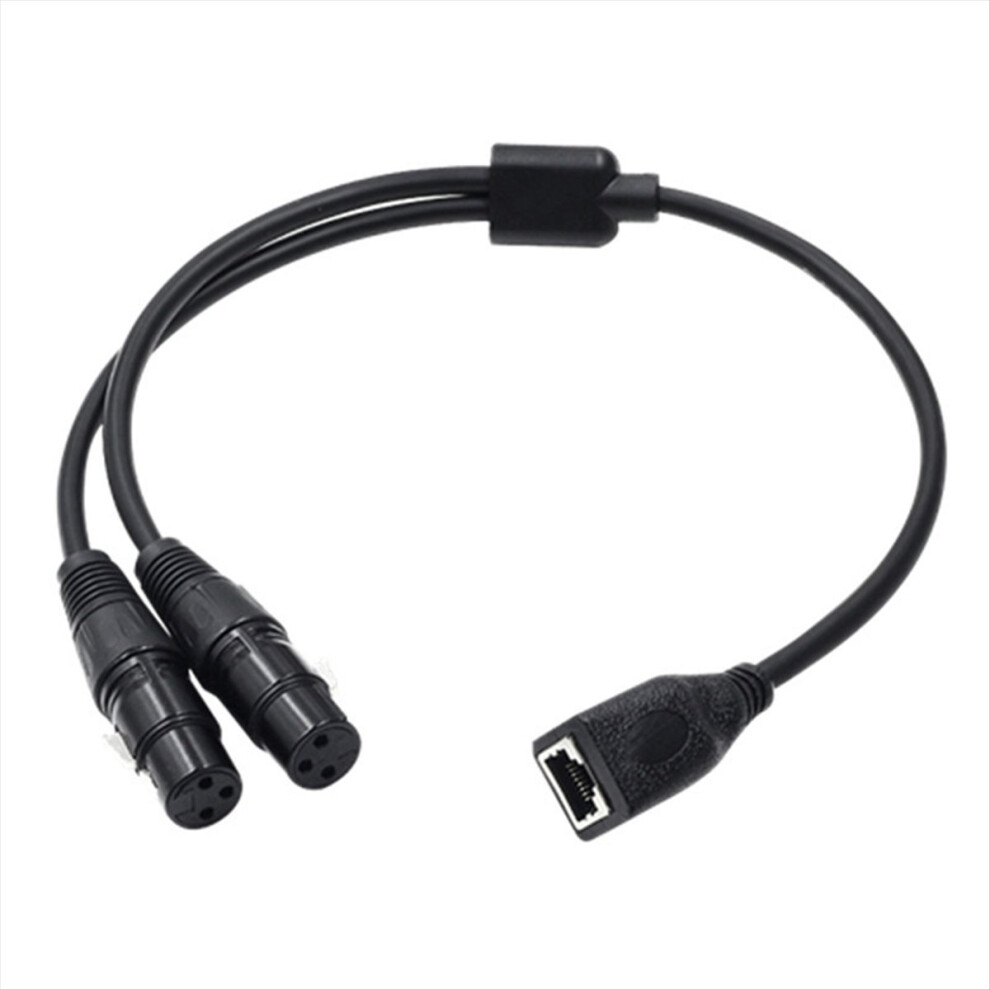 1Pcs Dual 3Pin Xlr Female To Rj45 Adapter Rj45 To Dual Xlr Cable 4711051172627