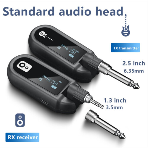 M02 UHF Wireless System Transmitter and Receiver for Guitar Violin 2