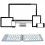 Dual Folding Wireless Bluetooth Keyboard for Tablet Computer, B 3