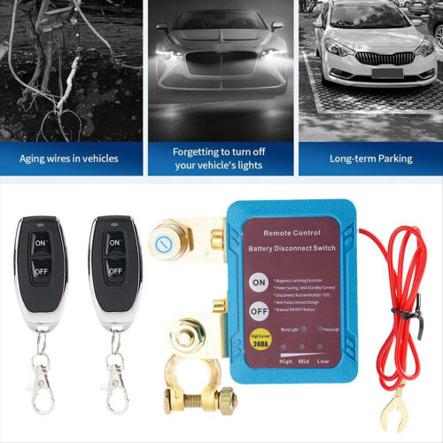 12V 240A Remote Battery Disconnect Switch Automatic Remote Control 2