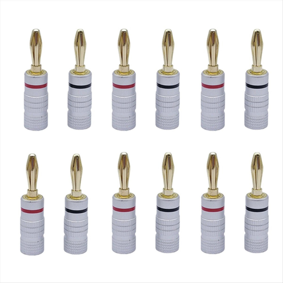 12 Pcs 4Mm Audio Jack Connector Banana Plugs Audio Jack Connector 4711854748371