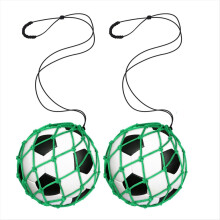 2PCS Football Kick Trainer Soccer Ball Net , Green