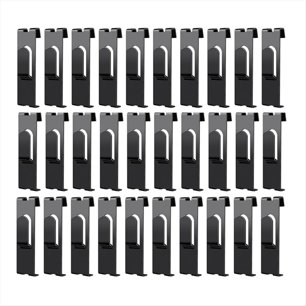 30Pc Gridwall Hooks Hangers,Grid Panel Hooks Grid Wall Hook Black 4711854785956