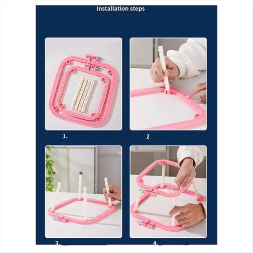 Double Layer Embroidery Stand Hoop Desktop Handmade Craft Frames,A 2