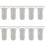 10Pcs Baby Kids T-shape Plastic Pacifier Clips white 2
