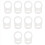 10 Pcs Button Silicone Ring Pacifier Holder Mannequin Clip Adapter Transparent 3
